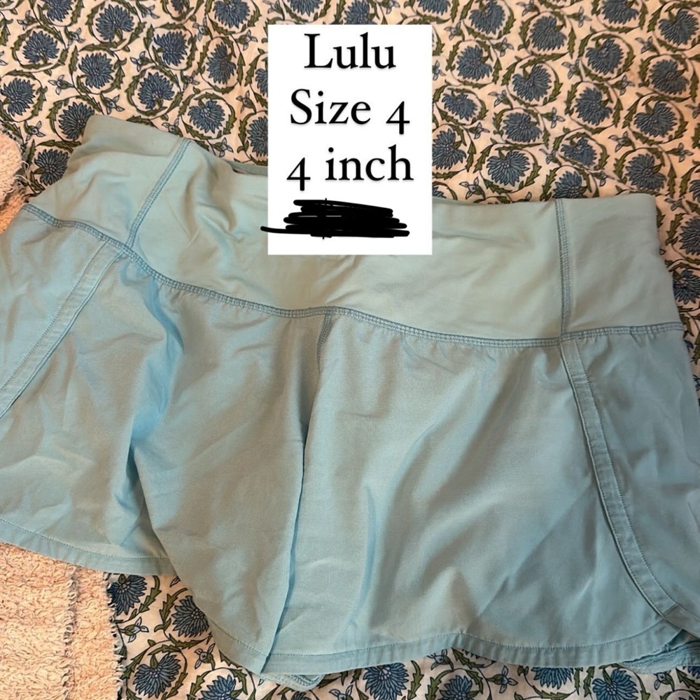 lululemon athletica Women's Aqua Athletic Shorts